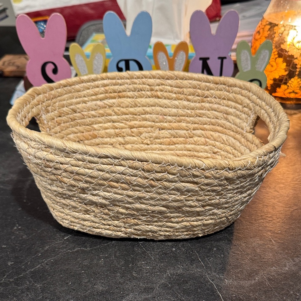 Natural Woven Basket with handles